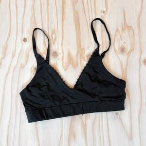 Pact Black Lace Trim Bra